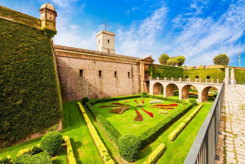 montjuic castle moat barcelona